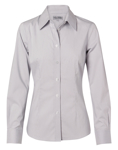 Picture of Winning Spirit Womens Ticking Stripe Long Sleeve Shirt (M8200L)