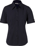 Picture of Winning Spirit Womens Pin Stripe Short Sleeve Shirt (M8224)