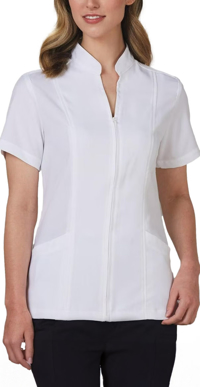 Picture of Winning Spirit Womens Full Zip Front Short Sleeve Tunic (M8636S)