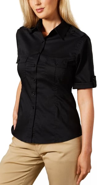 Picture of Winning Spirit Womens Short Sleeve Military Shirt (M8911)
