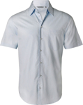 Picture of Winning Spirit Mens Self Stripe Short Sleeve Shirt (M7100S)