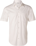 Picture of Winning Spirit Mens Self Stripe Short Sleeve Shirt (M7100S)