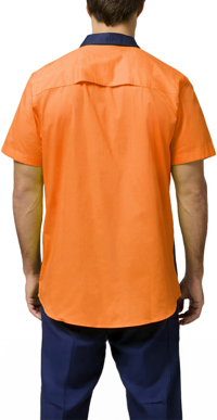 Picture of Hardyakka Core Hi Vis 2 Tone Vented Short Sleeve Shirt (Y07559)