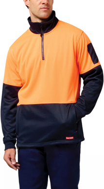 Picture of Hardyakka Hi Vis 2 Tone 1/4 Zip Brushed Fleece Jumper (Y19330)