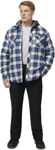 Picture of Hardyakka Quilted Flannel Hooded Shacket (Y06690)