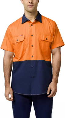 Picture of Hardyakka Core Hi Vis 2 Tone Vented Short Sleeve Shirt (Y07559)