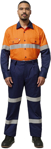 Picture of Hardyakka Core Hi Vis 2 Tone Vented Taped Long Sleeve Cotton Shirt (Y07978)