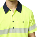 Picture of Hardyakka Core Hi Vis 2 Tone Taped Vented Short Sleeve Polo (Y11383)