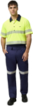 Picture of Hardyakka Core Hi Vis 2 Tone Taped Vented Short Sleeve Polo (Y11383)