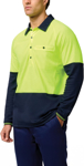 Picture of Hardyakka Core Hi Vis 2 Tone Vented Long Sleeve Polo (Y11389)