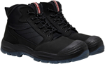 Picture of Hardyakka Nite Vision Hi Vis Lace Up Steel Toe Safety Boot - Black (Y60235)