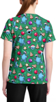 Picture of Cherokee Tooniforms Cookie Monster Sesame Street Christmas V Neck Scrub Top (TF796-SWZC)
