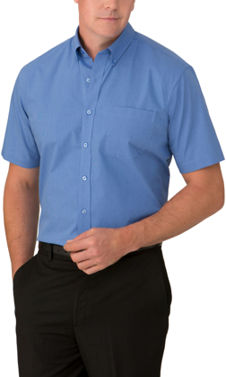 Picture of City Collection Mens Micro Check Short Sleeve Shirt (4102SS)