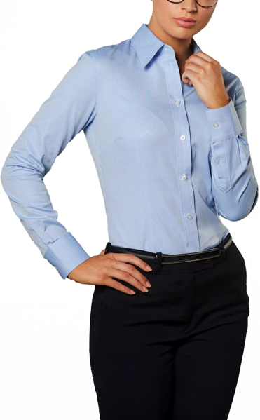Picture of Winning Spirit - M8005L - Women’s Pinpoint Oxford Long Sleeve Shirt