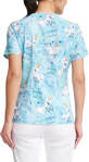 Picture of Cherokee Print Obviously A Unicorn (Olaf) Womens Print V-Neck Scrub Top (TF610 FZOB)