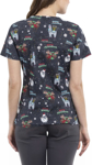 Picture of Cherokee Genuine Merry Whatever Women's 2-Pocket V-Neck Print Scrub Top  (CK651 MRVW)