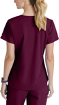 Picture of Skechers Womens Breeze 3 Pocket Curved V Neck Top (SK101)