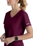Picture of Skechers Womens Breeze 3 Pocket Curved V Neck Top (SK101)