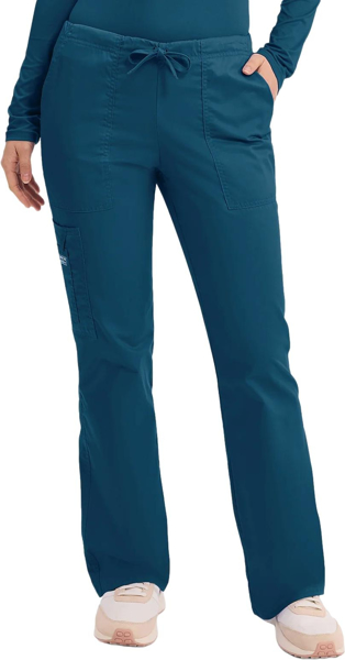 Picture of Cherokee Womens Flare Leg Drawstring Scrub Pant - Petite (CH-4044P)