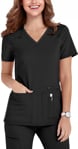 Picture of Cherokee Womens V Neck Knit Panel Solid Scrub Top (CH-CK605)