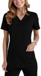 Picture of Cherokee Womens Knit V Neck Solid Scrub Top (CH-WW645)