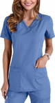 Picture of Cherokee Womens Knit V Neck Solid Scrub Top (CH-WW645)