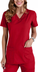 Picture of Cherokee Womens Knit V Neck Solid Scrub Top (CH-WW645)