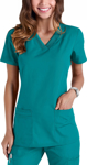 Picture of Cherokee Womens Knit V Neck Solid Scrub Top (CH-WW645)