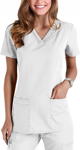 Picture of Cherokee Womens Knit V Neck Solid Scrub Top (CH-WW645)