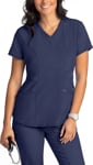 Picture of Cherokee Womens 3 Pocket Knit Panel V Neck Scrub Top (CH-CK623A)