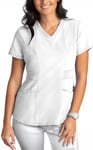 Picture of Cherokee Womens 3 Pocket Knit Panel V Neck Scrub Top (CH-CK623A)