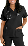 Picture of Cherokee Womens 3-Pocket Dolman V-Neck Scrub Top (CH-4700)