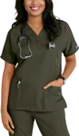 Picture of Cherokee Womens 3-Pocket Dolman V-Neck Scrub Top (CH-4700)