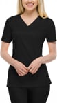 Picture of Cherokee Womens Mock Wrap Princess Seam Solid Scrub Top (CH-4728)