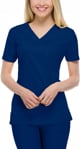Picture of Cherokee Womens Mock Wrap Princess Seam Solid Scrub Top (CH-4728)