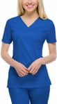 Picture of Cherokee Womens Mock Wrap Princess Seam Solid Scrub Top (CH-4728)