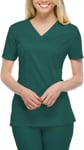 Picture of Cherokee Womens Mock Wrap Princess Seam Solid Scrub Top (CH-4728)