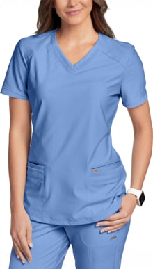 Picture of Cherokee Womens Curved Hemline V-Neck Scrub Top (CH-CK840)