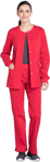 Picture of Cherokee Womens Snap Front Warm-Up Solid Scrub Jacket (CH-WW340)