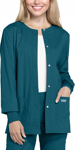 Picture of Cherokee Womens Snap Front Warm-Up Solid Scrub Jacket (CH-WW340)
