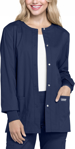 Picture of Cherokee Womens Snap Front Warm-Up Solid Scrub Jacket (CH-WW340)