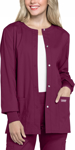 Picture of Cherokee Womens Snap Front Warm-Up Solid Scrub Jacket (CH-WW340)