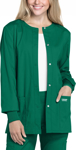 Picture of Cherokee Womens Snap Front Warm-Up Solid Scrub Jacket (CH-WW340)