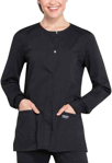 Picture of Cherokee Womens Snap Front Warm-Up Solid Scrub Jacket (CH-WW340)