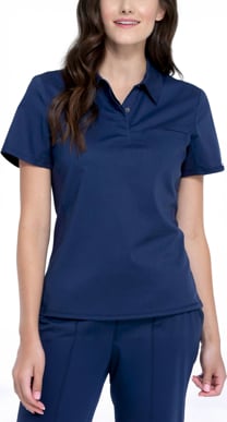 Picture of Cherokee Womens Snap Front Polo Scrub Top (CH-WW698)