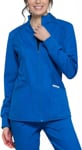Picture of Cherokee Womens Zip Front High Low Solid Scrub Jacket (CH-WW301)