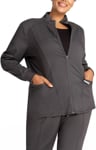 Picture of Cherokee Womens Zip Front High Low Solid Scrub Jacket (CH-WW301)