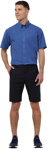 Picture of NNT Uniforms Mens End On End Short Sleeve Shirt - Mid Blue (Y52168-MBL)