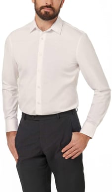 Picture of NNT Uniforms Mens Cotton Long Sleeve Shirt - White (CATJJT-WHT)