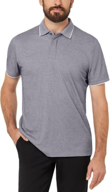 Picture of NNT Uniforms Mens Textured Cotton Poly Short Sleeve Polo - Grey (CATJA4-GRY)